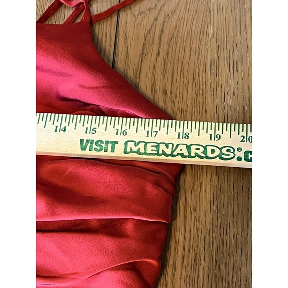 Azazie Eren ? Bronzer Satin Mermaid Full Length Dress Custom Size A16 Rust Read - Picture 5 of 11